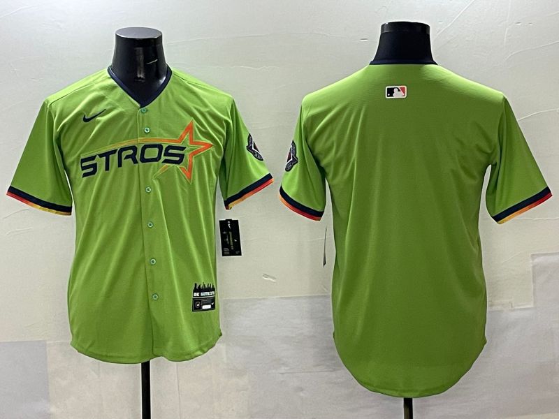 Men Houston Astros Blank Green three generations Joint Name 2025 Nike MLB Jersey style 1